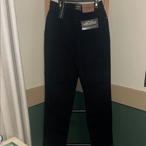 Lauren Jeans Co Ralph Lauren Stretch Classic Fit Black Pants NWT Vintage Size 6 - Picture 2 of 6